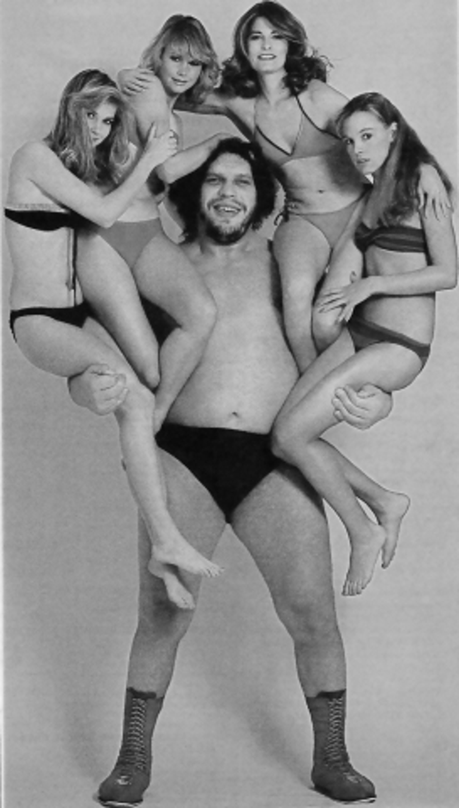 Andre the giant carries four women