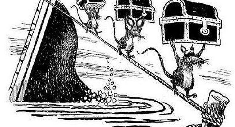 Deserting like the rats they are