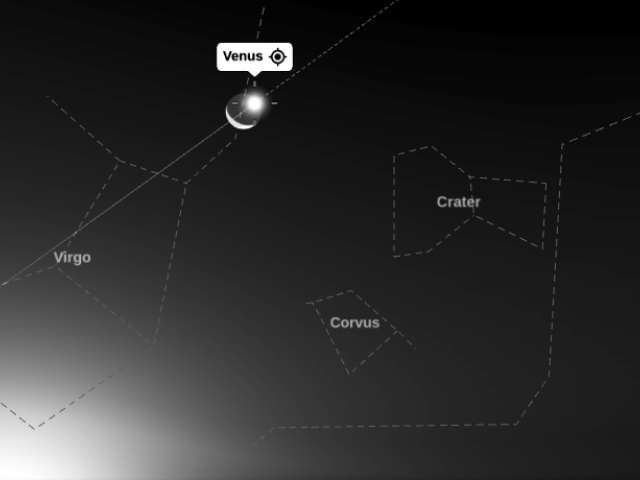 Venus transit across new moon
