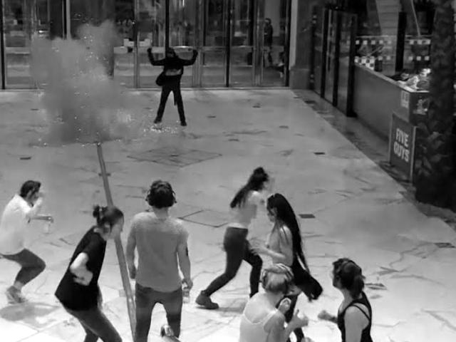 Scripted terror simulation in shopping centre