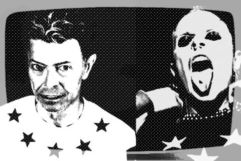 David Bowie and Keith Flint