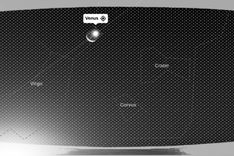 Venus transit across new moon