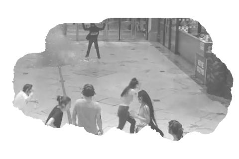 Scripted terror simulation in shopping centre