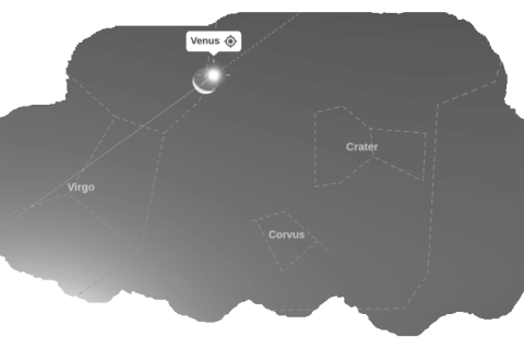 Venus transit across new moon